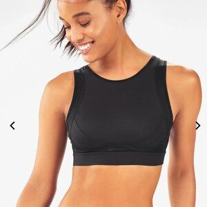Fabletics Blare II High Impact Mesh Back High Neck Adjustable Sports Bra